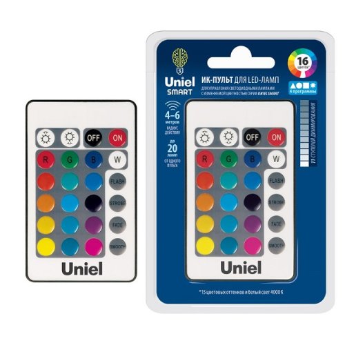 Пульт управления лампой RGB Uniel «SMART» UCH-S210 BLACK c ИК сенсором фото Пульт управления лампой RGB Uniel «SMART» UCH-S210 BLACK c ИК сенсором картинка